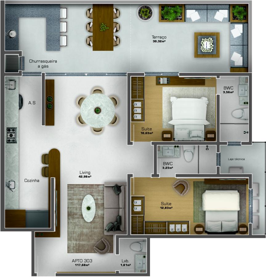 Planta apto diferenciado 303