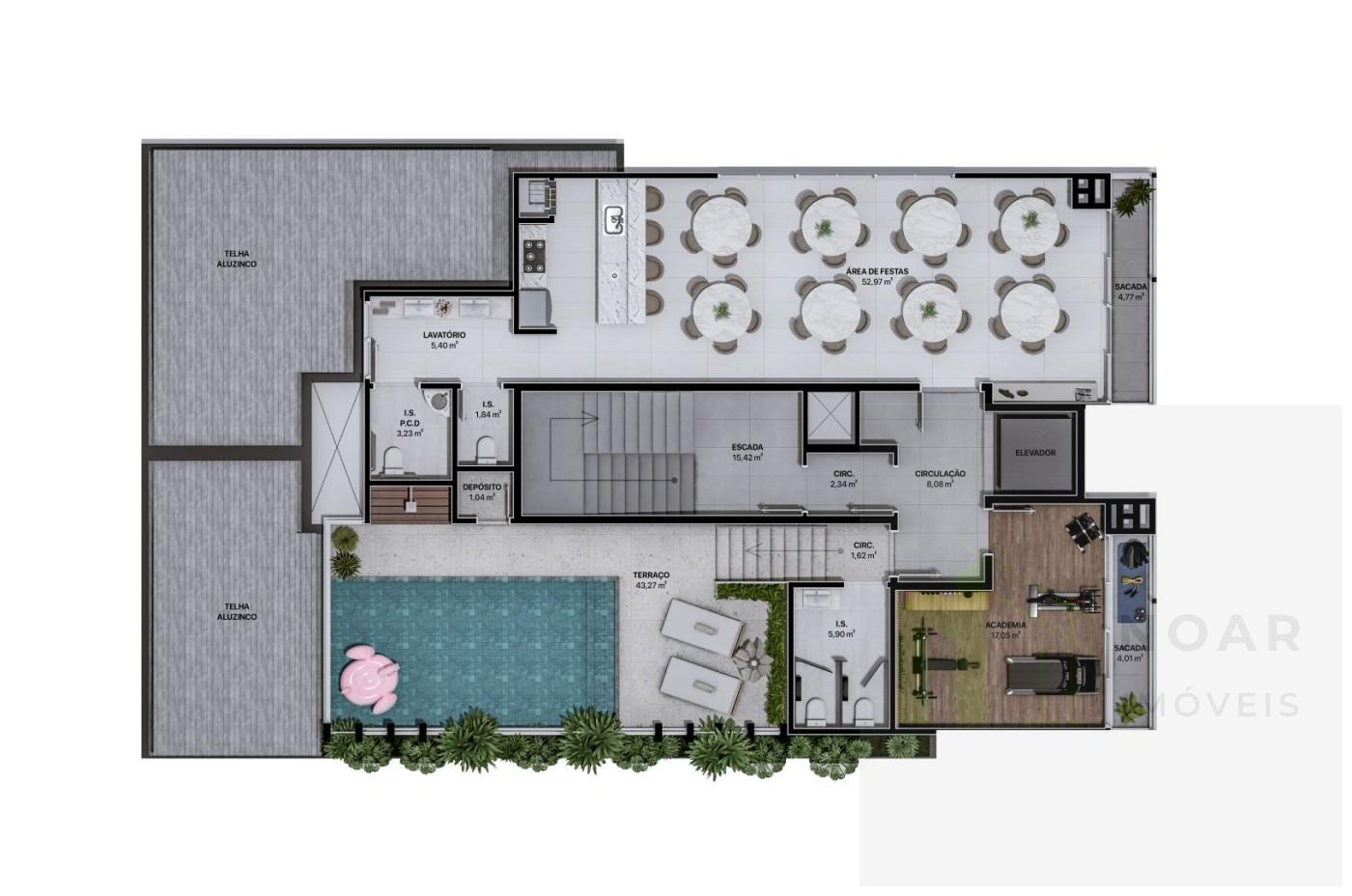 Planta rea de lazer