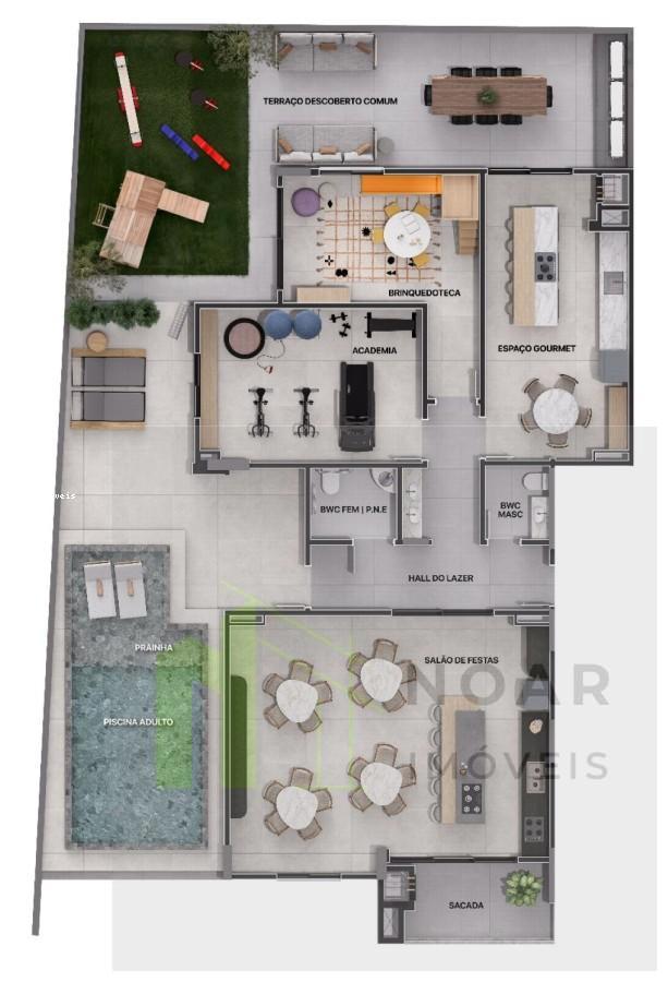 Planta rea de lazer