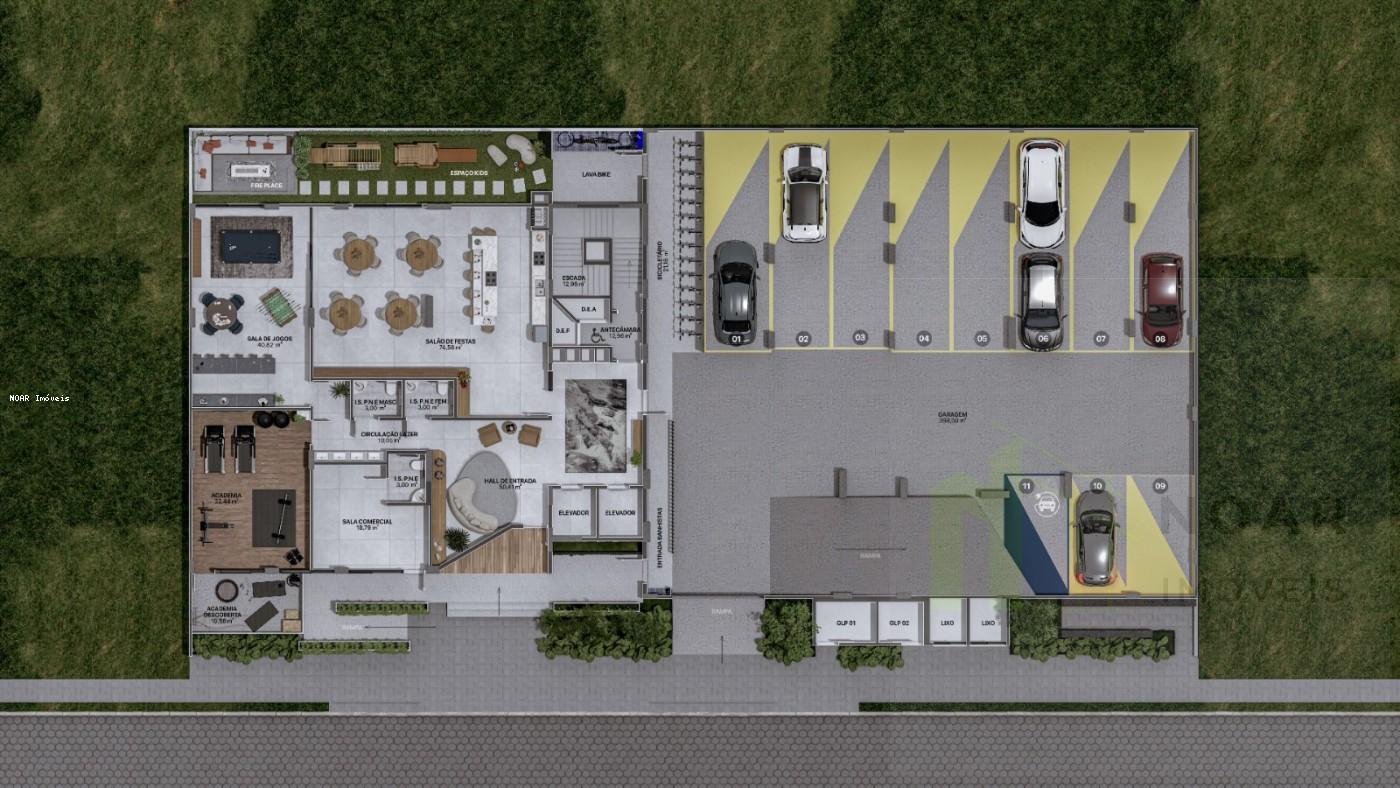 Planta garagem e rea de lazer