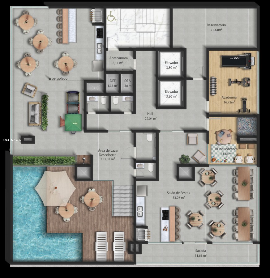 Planta rea de lazer