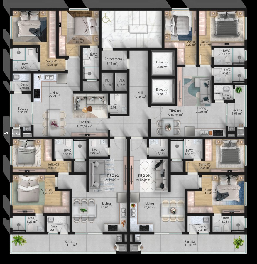 Planta apto tipo